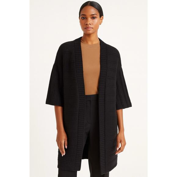 Jil Sander Womens Cardigan Sweater Jacket 40 100% Wool Short Sleeve Quiet Luxury - Picture 1 of 8